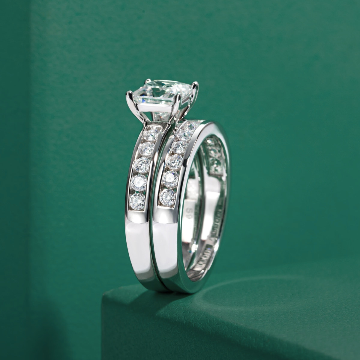 Princess Moissanite Promise Ring