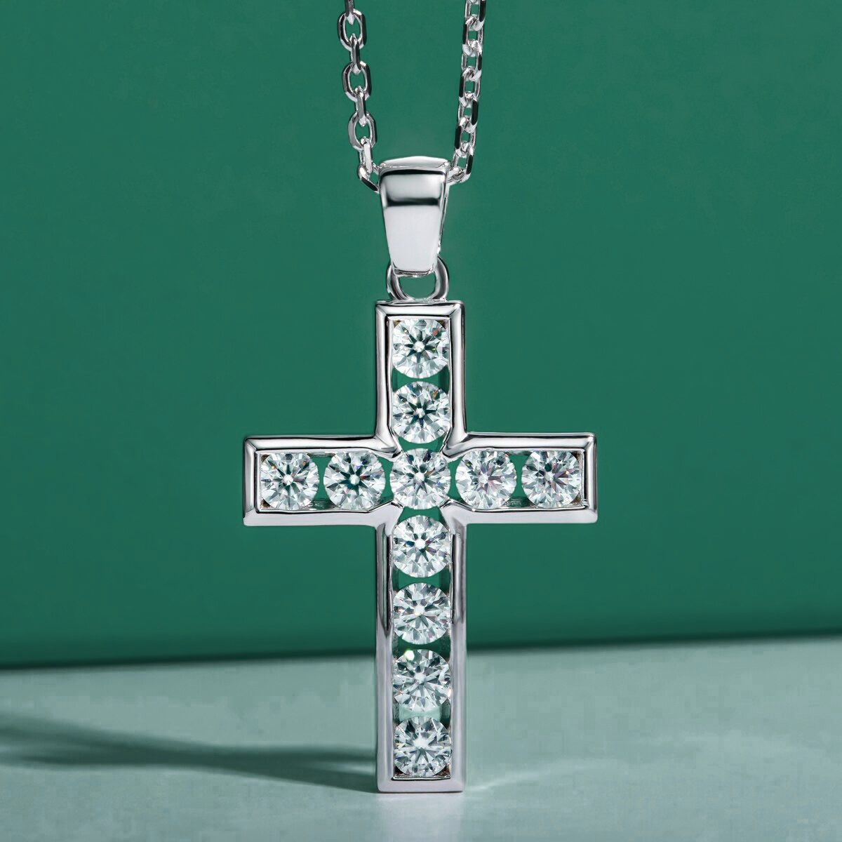 Moissanite Precious Cross Necklace