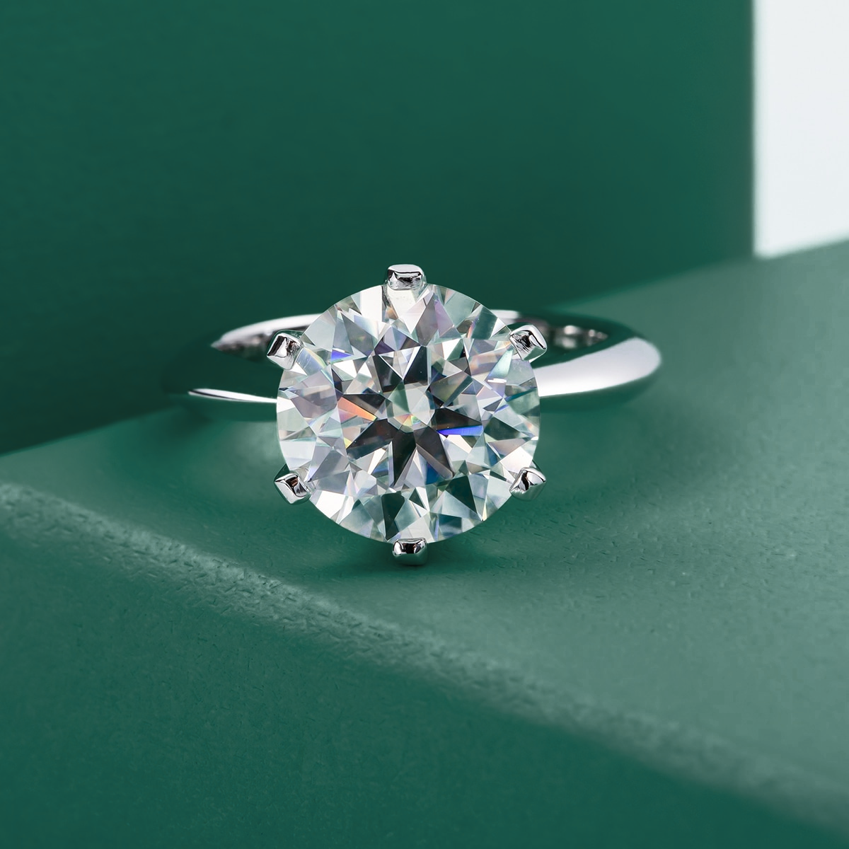 Moissanite Solitaire Ring