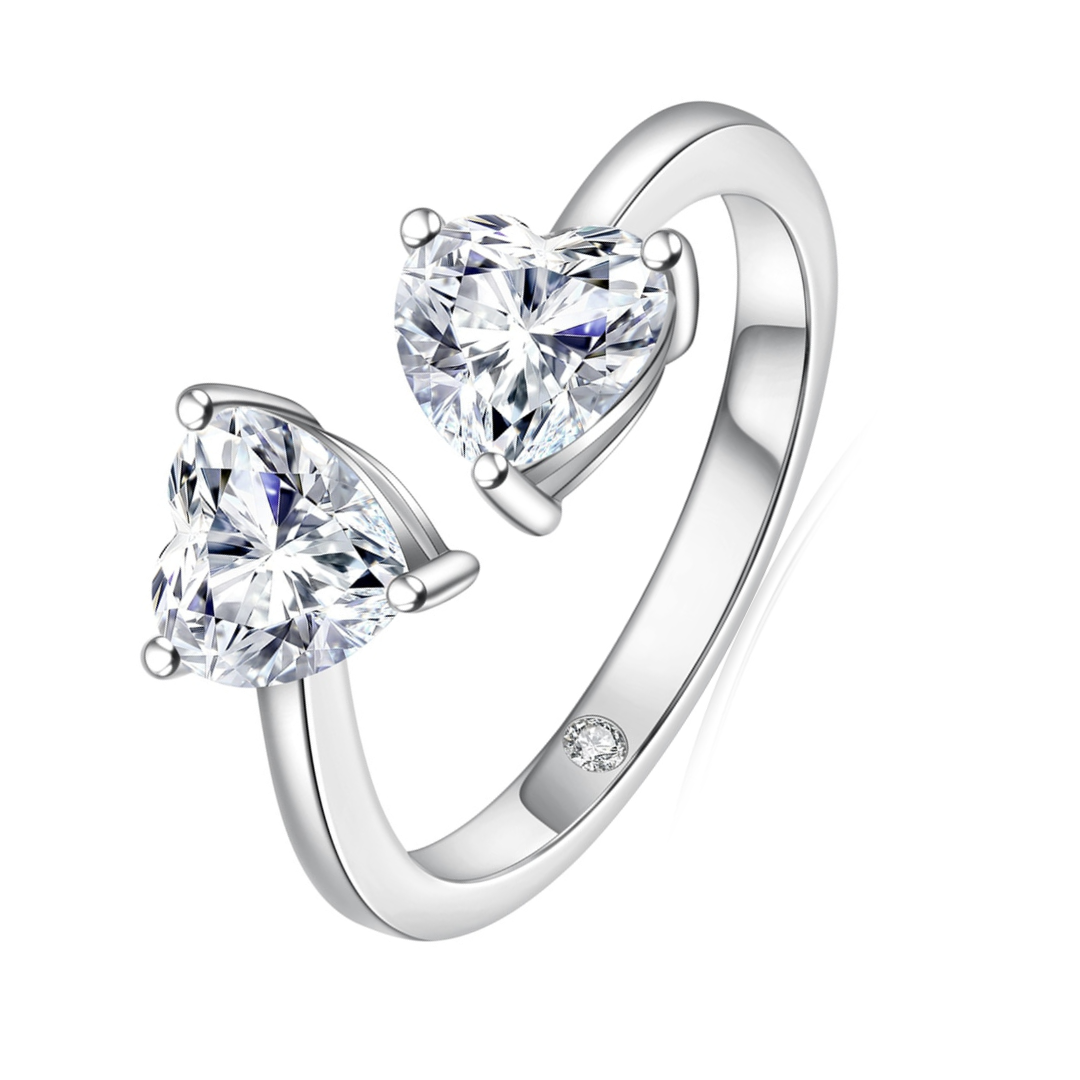 Romeo and Juliet Moissanite Ring