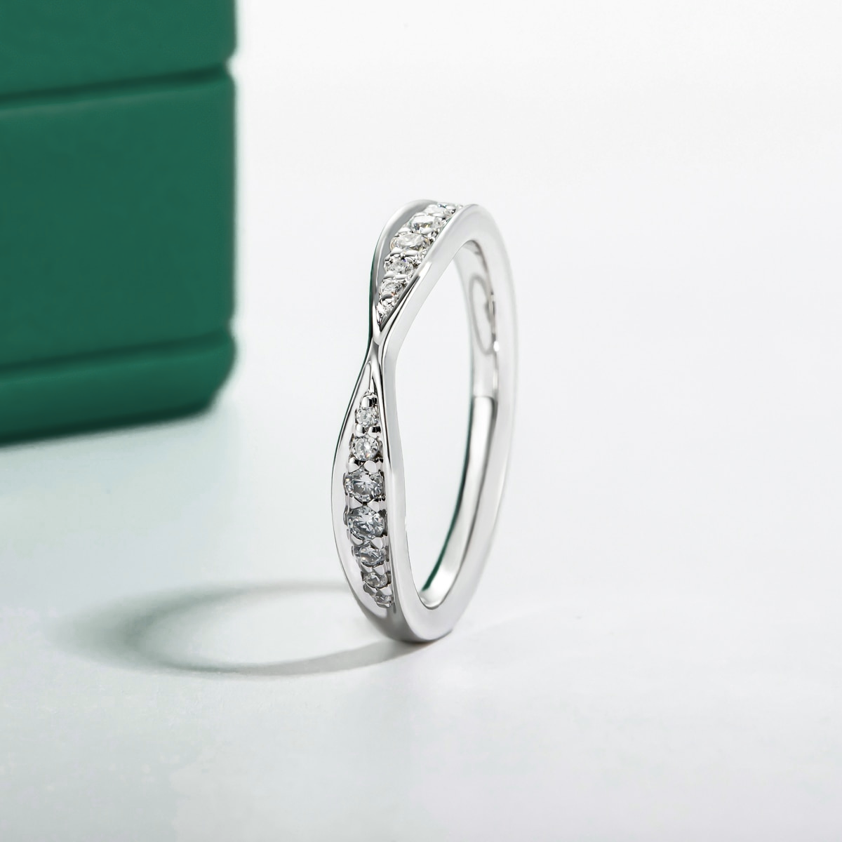 Infinity Moissanite Half Wedding Ring