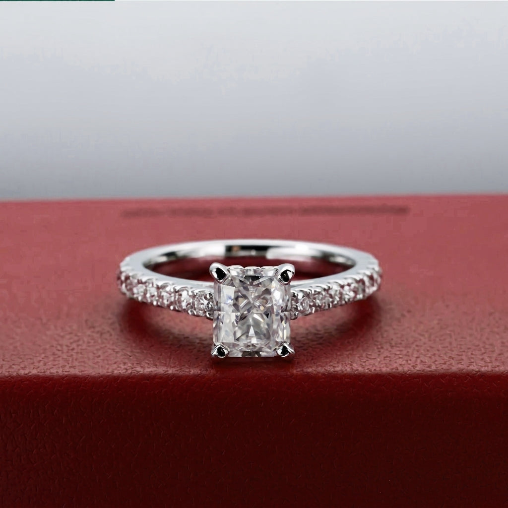 Elisa Radiant Moissanite Ring
