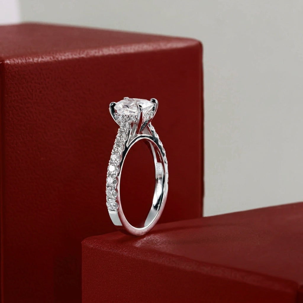 Elisa Radiant Moissanite Ring