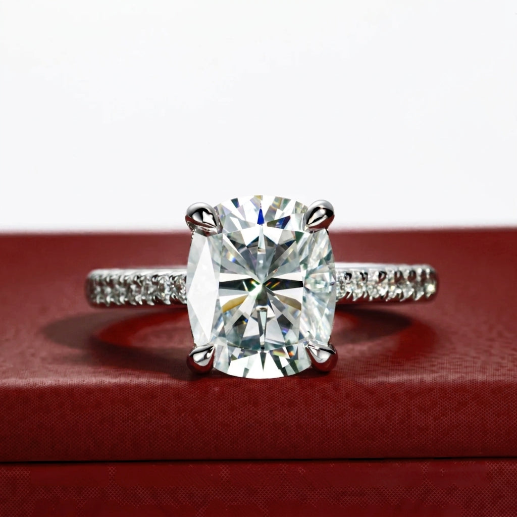 Promise Cushion Moissanite Ring