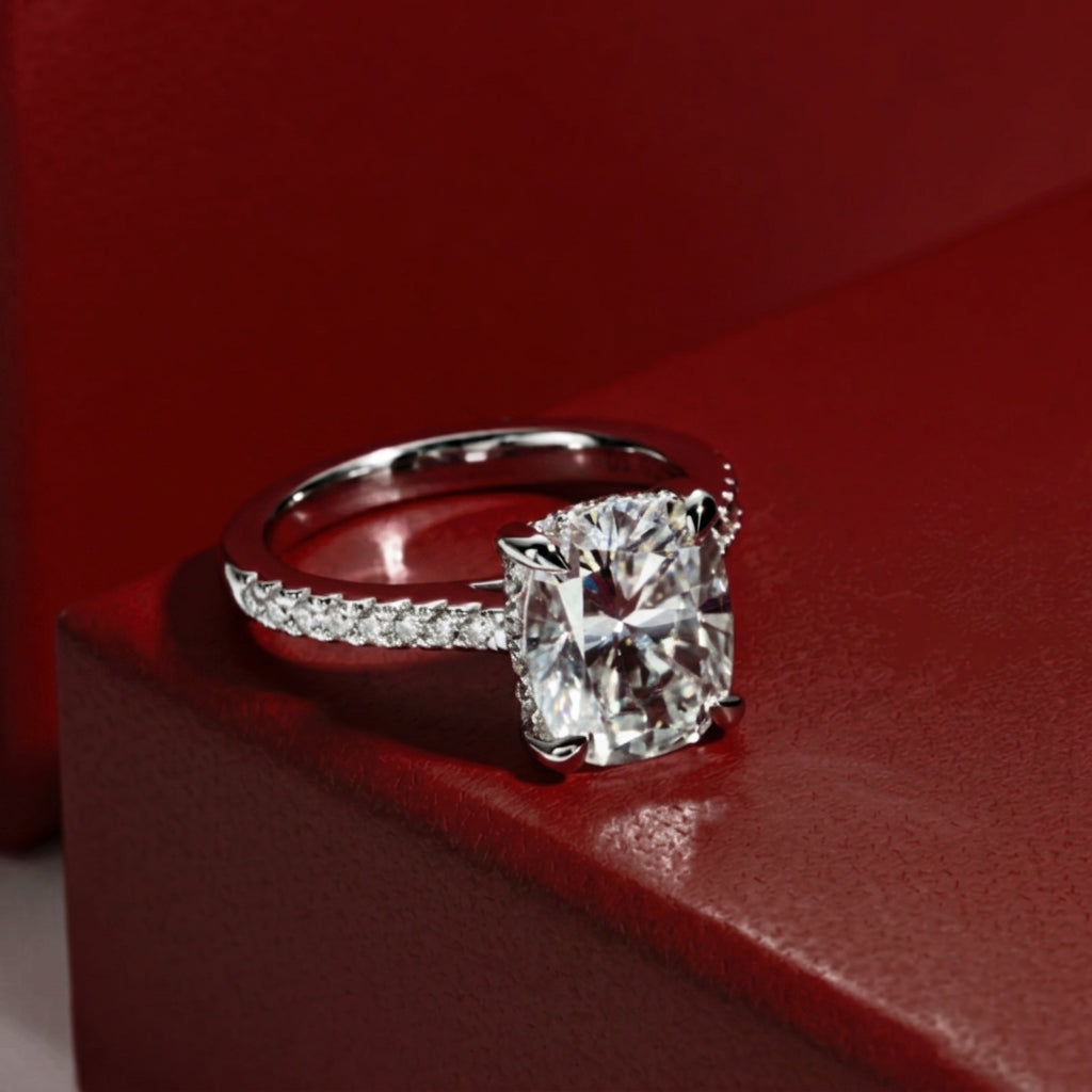 Promise Cushion Moissanite Ring