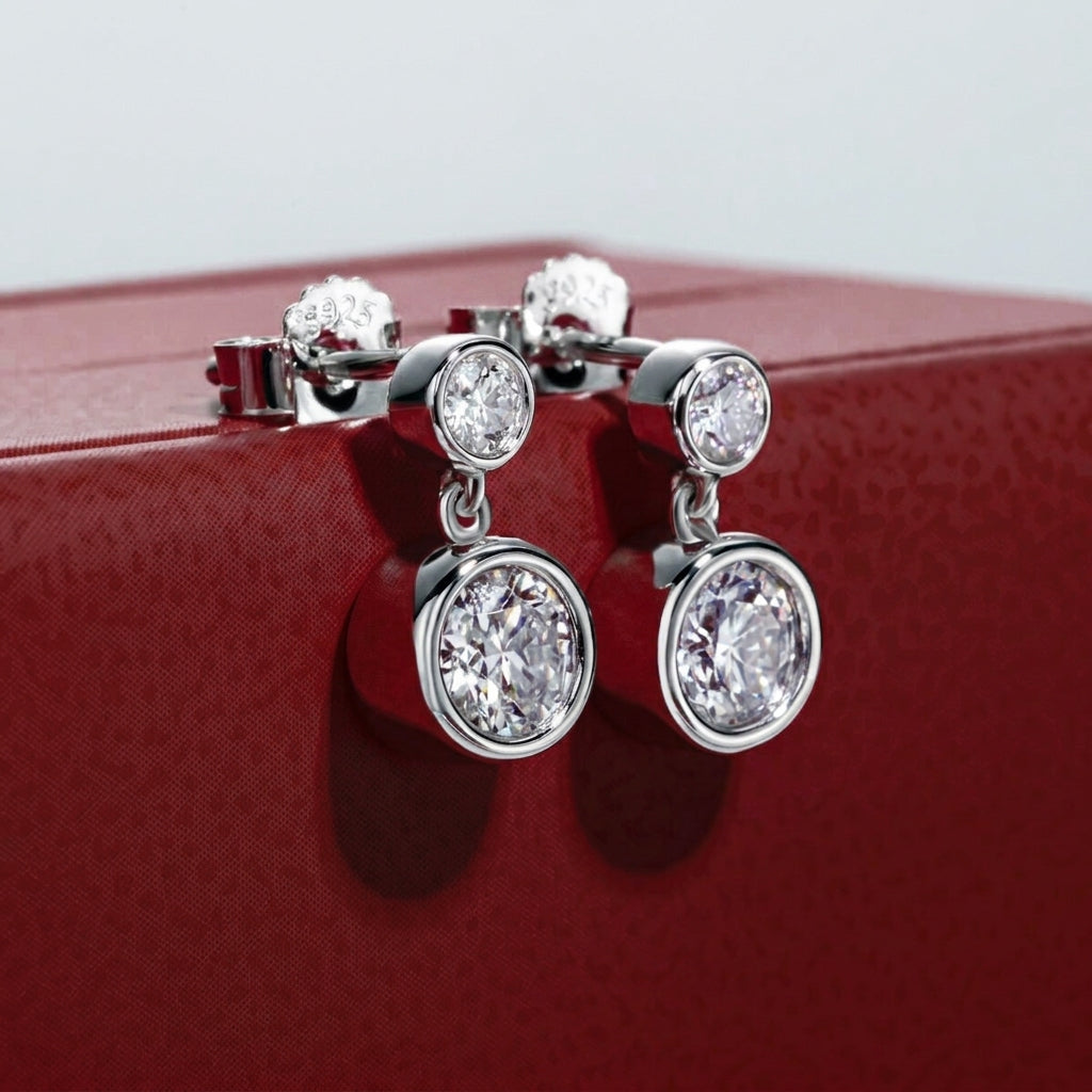 Duo Lumière Moissanite Earrings