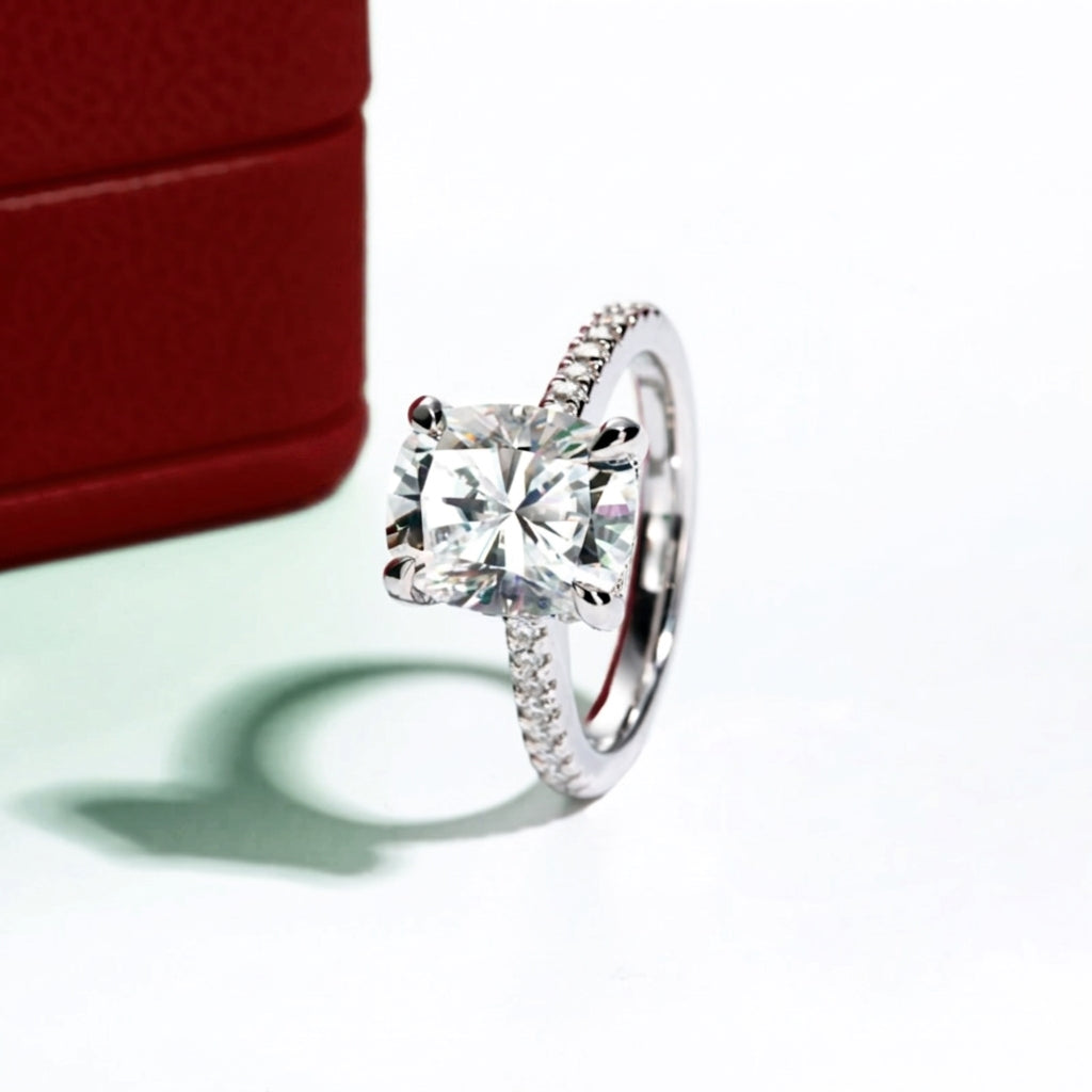 Promise Cushion Moissanite Ring