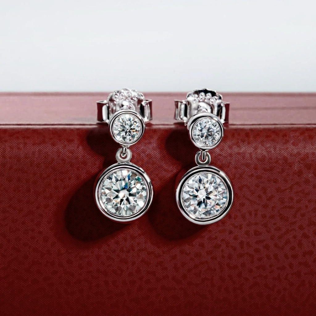 Duo Lumière Moissanite Earrings