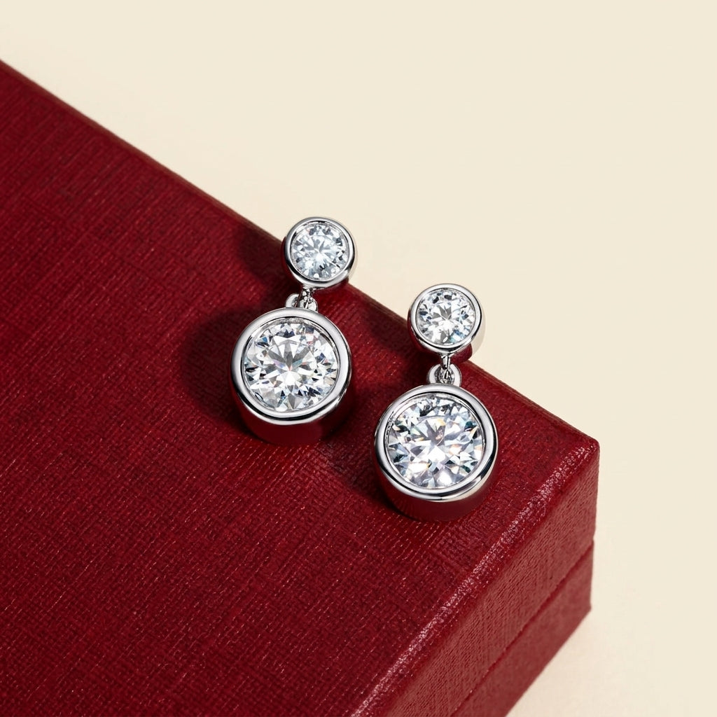 Duo Lumière Moissanite Earrings