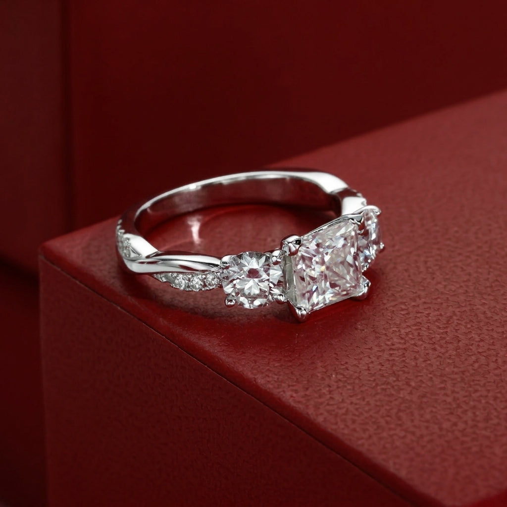 Croix Royale Princess Moissanite Ring