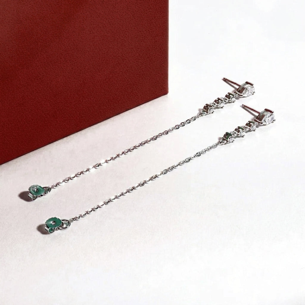 Cascade Poire Moissanite Earrings