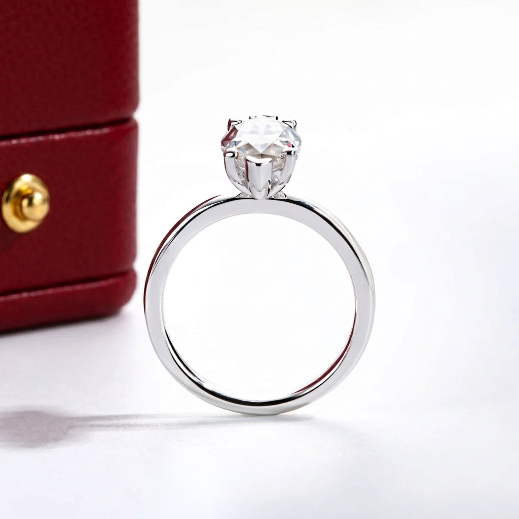 Marquise Moissanite Solitaire Ring
