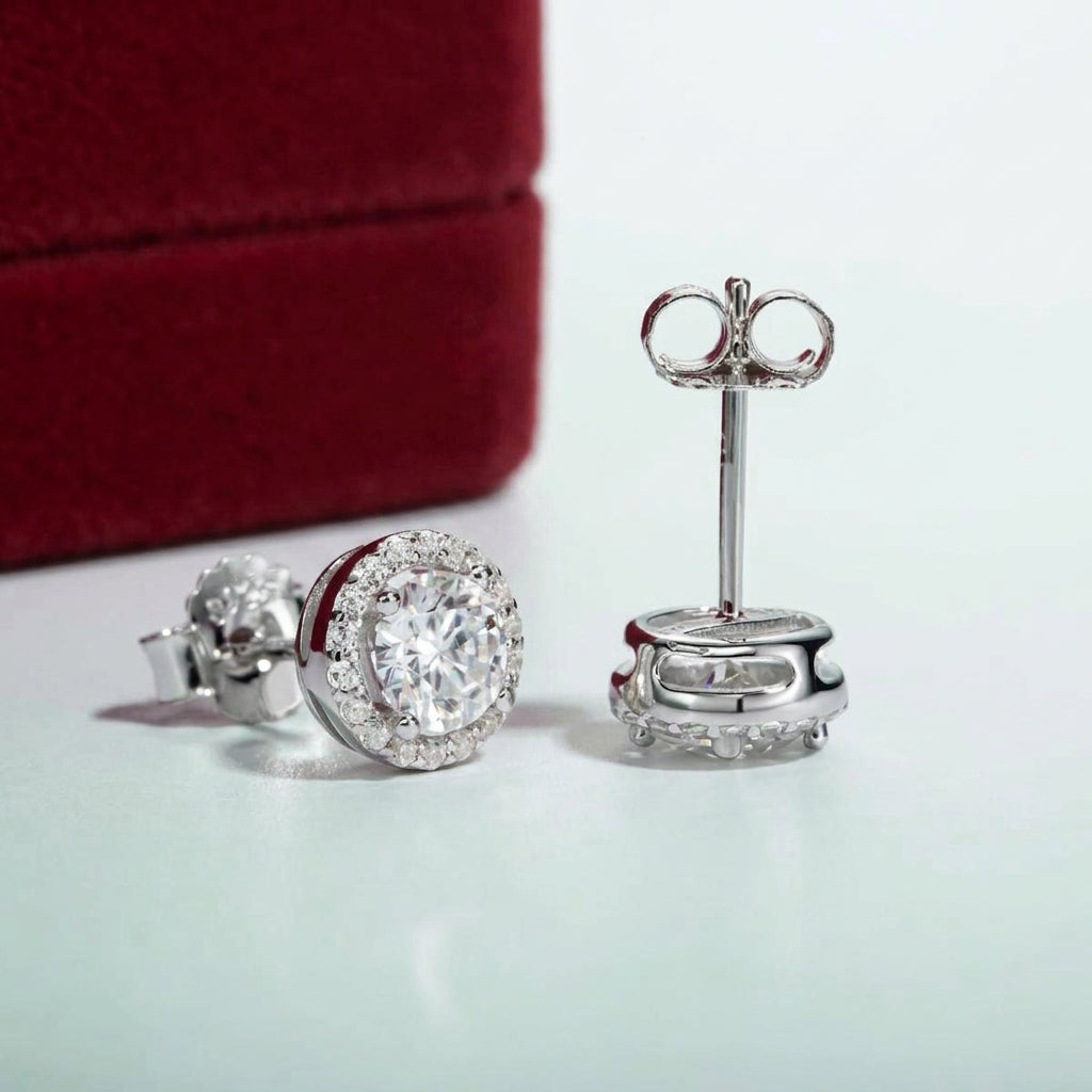 Ronde Brillant Moissanite Earrings