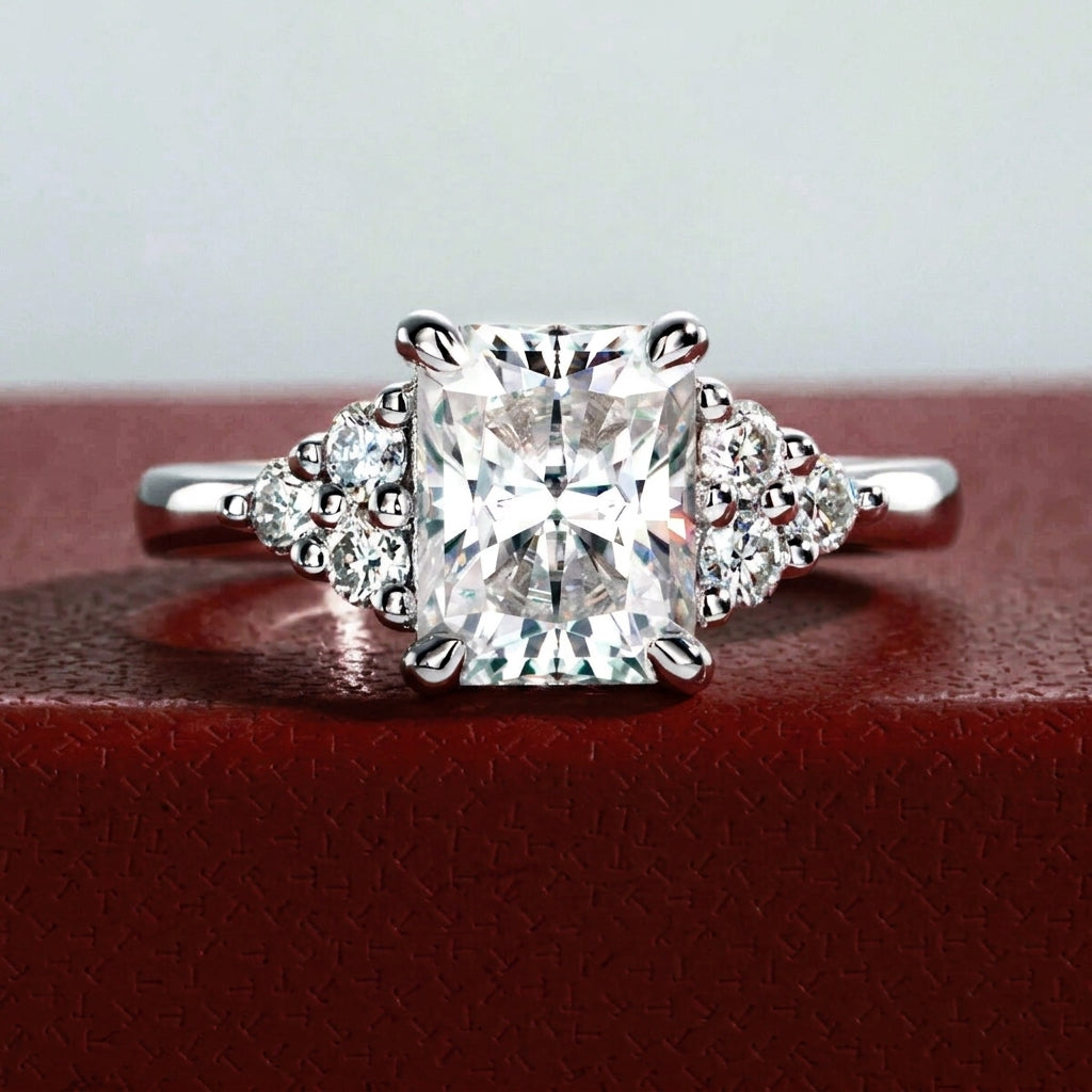 Luxe Radiant Moissanite Ring