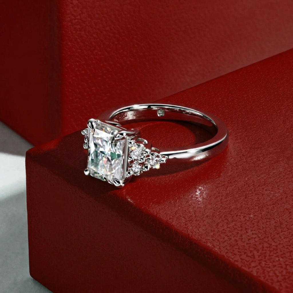Luxe Radiant Moissanite Ring