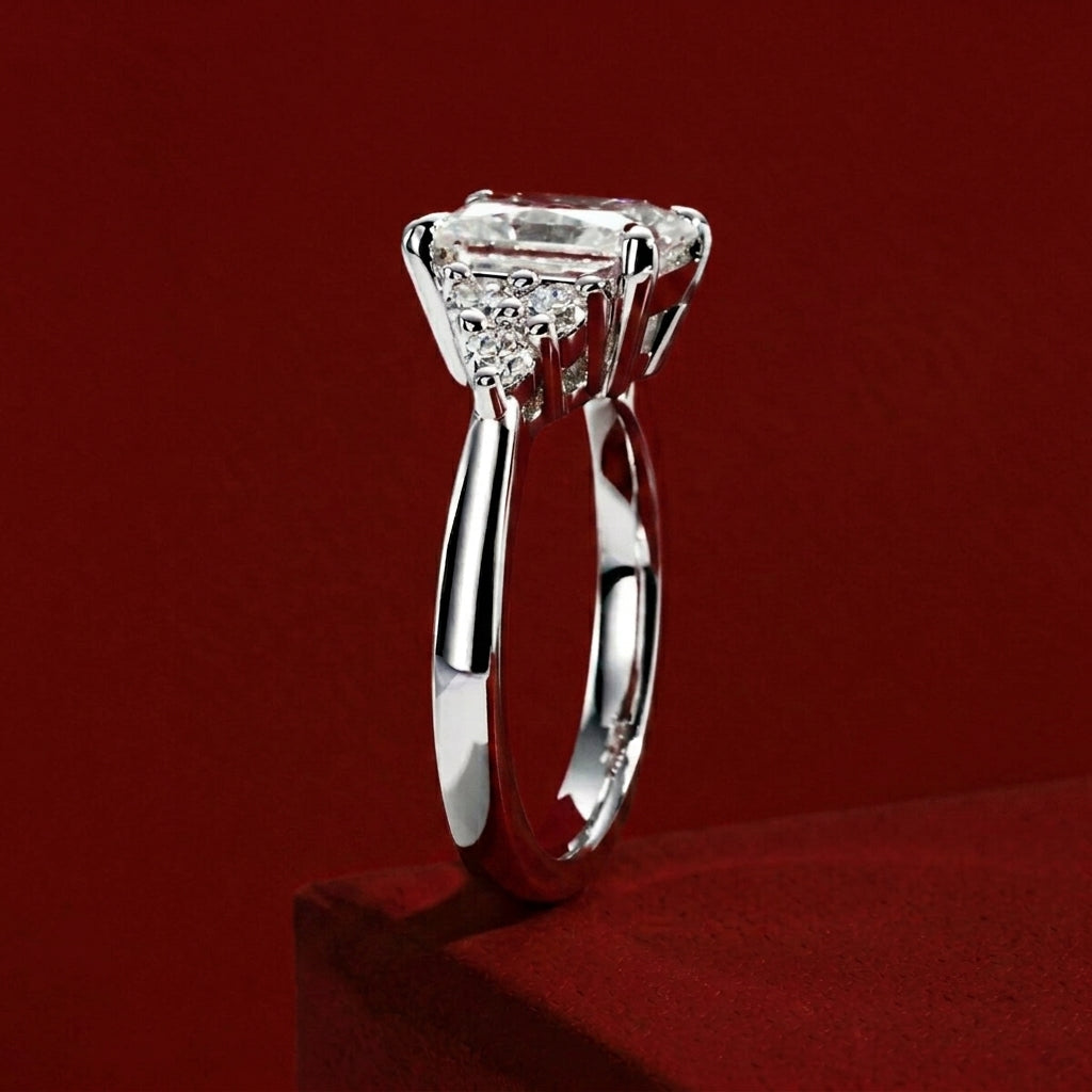 Luxe Radiant Moissanite Ring