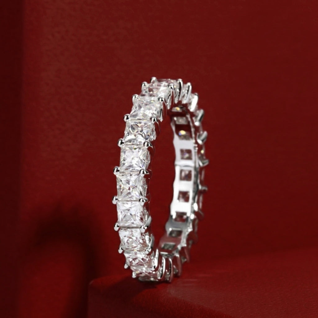 Royale Princess Moissanite Wedding Band