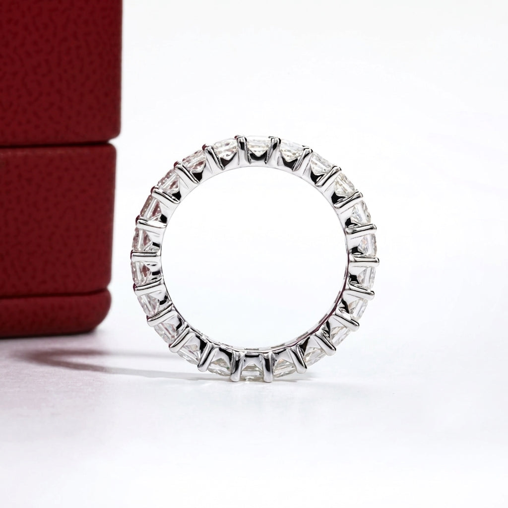 Royale Princess Moissanite Wedding Band