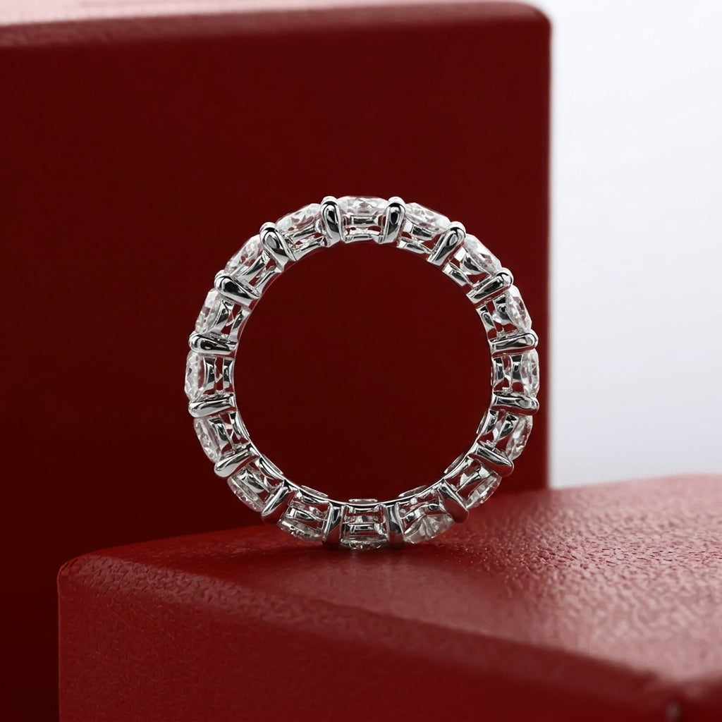 Lovely Moissanite Wedding Band
