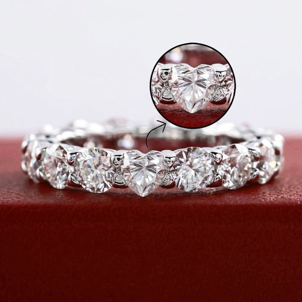 Lovely Moissanite Wedding Band