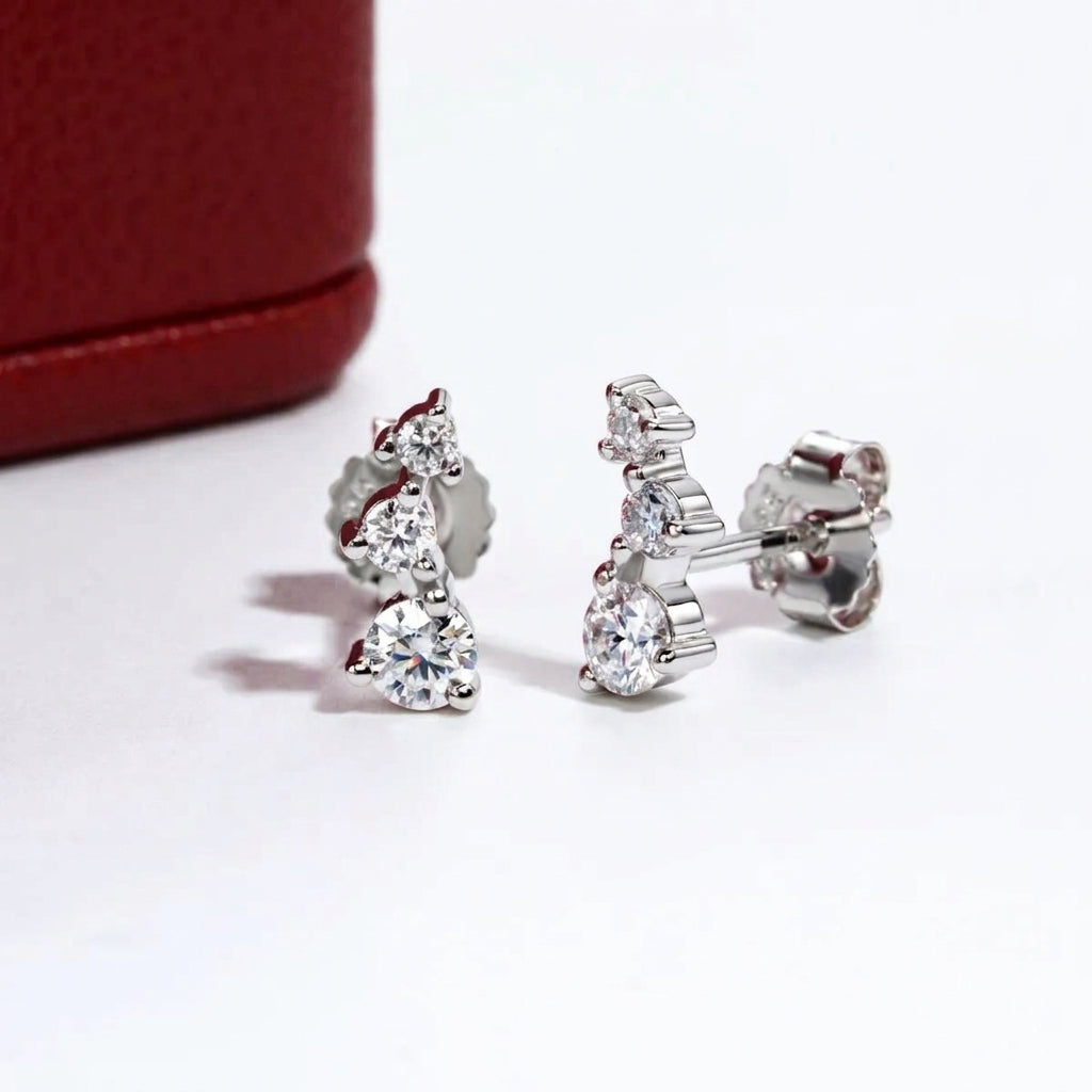Trio Dégradé Moissanite Earrings