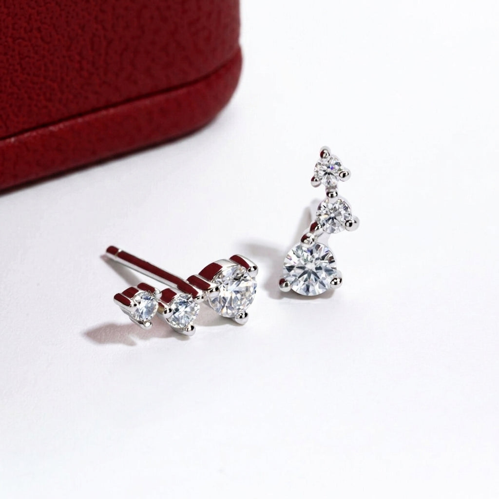 Trio Dégradé Moissanite Earrings
