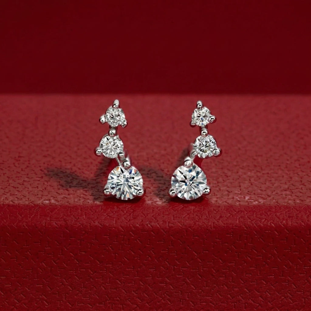 Trio Dégradé Moissanite Earrings
