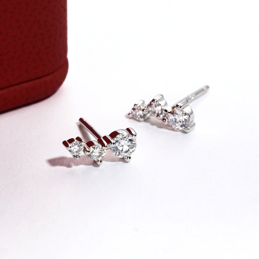 Trio Dégradé Moissanite Earrings