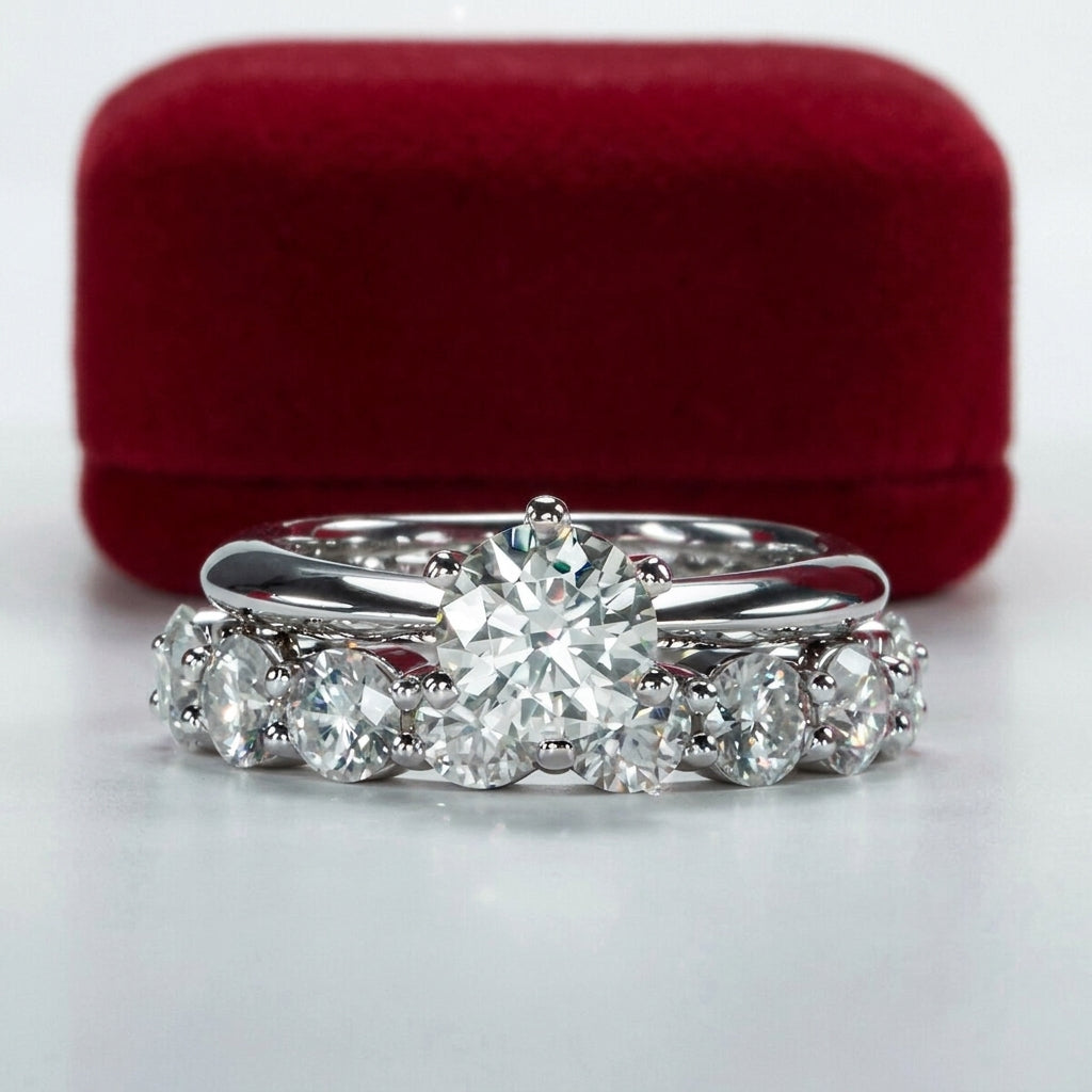 Galaxy Moissanite Wedding Band