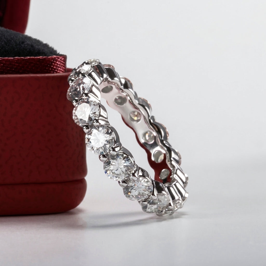Galaxy Moissanite Wedding Band