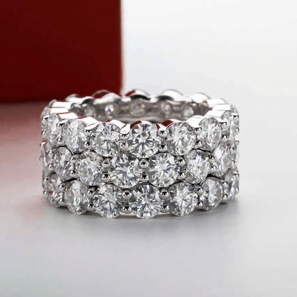 Galaxy Moissanite Wedding Band