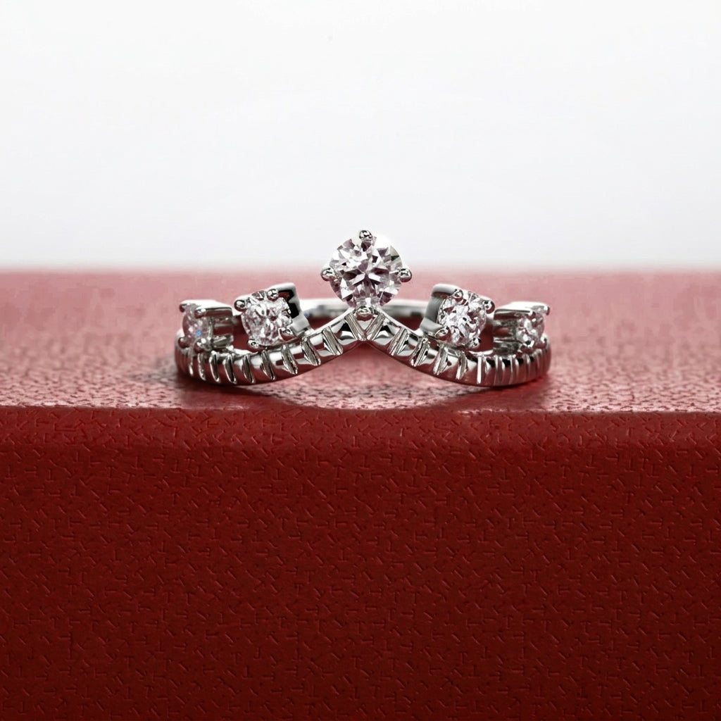 Queen Moissanite Half Eternity Band