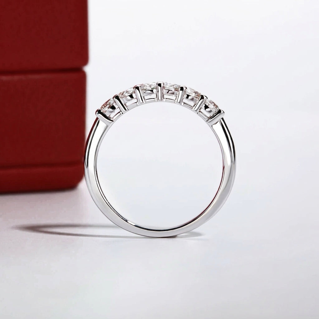 Soixante Moissanite Half Eternity Band