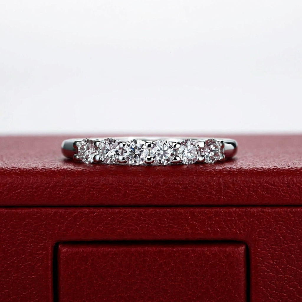 Soixante Moissanite Half Eternity Band