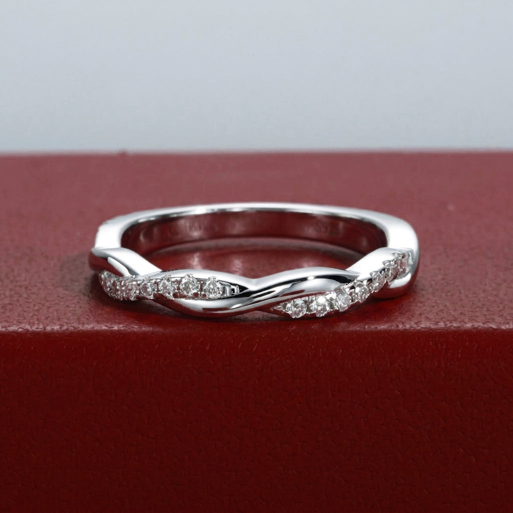 Croix Moissanite Half Eternity Band