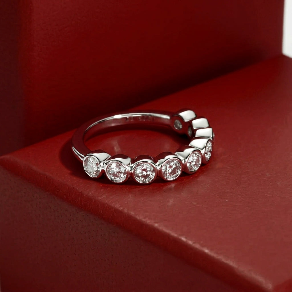 Harmony Moissanite Half Eternity Band