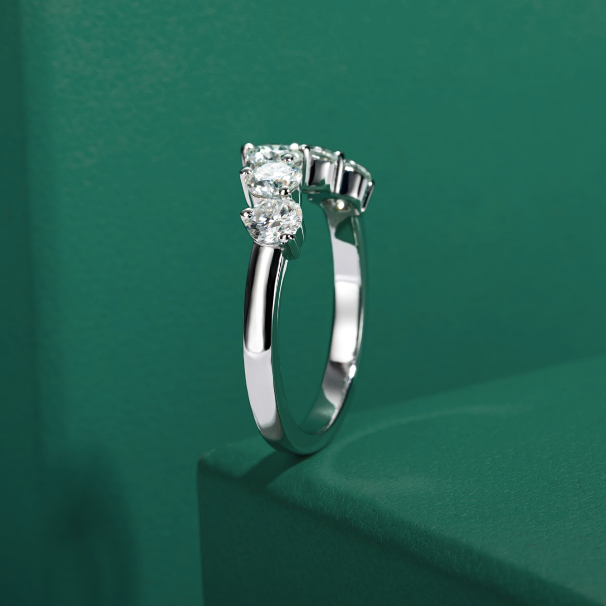 Union Moissanite Half Ring