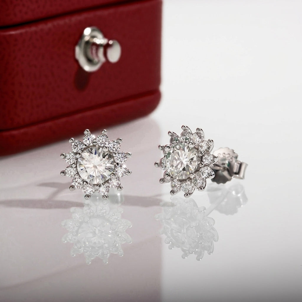 Tournesol Moissanite Earrings