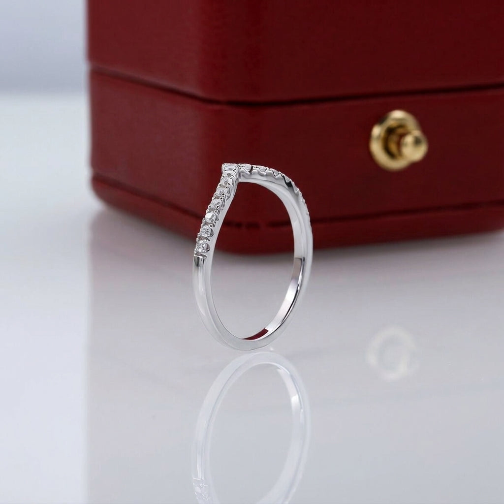 Coeur Moissanite Half Eternity Band