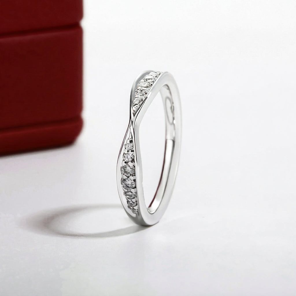 Infini Moissanite Half Eternity Band