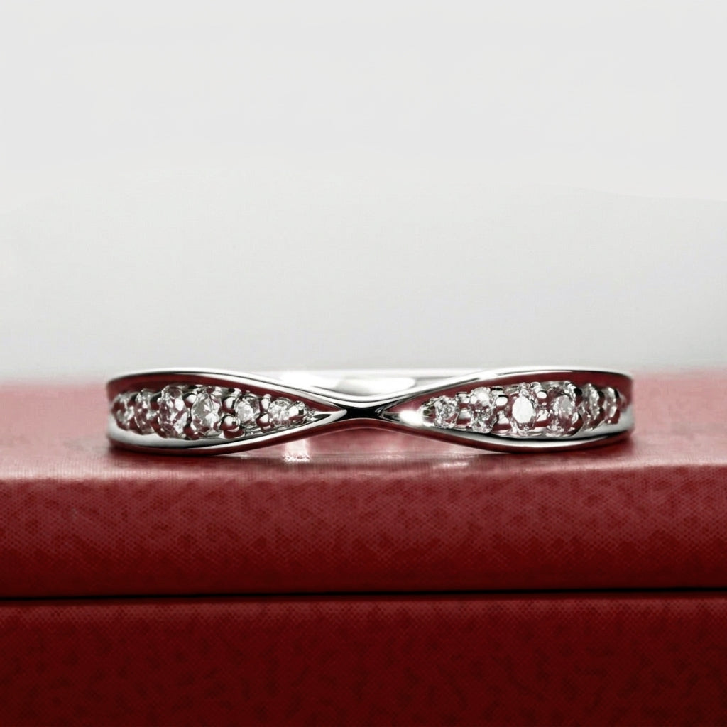 Infini Moissanite Half Eternity Band