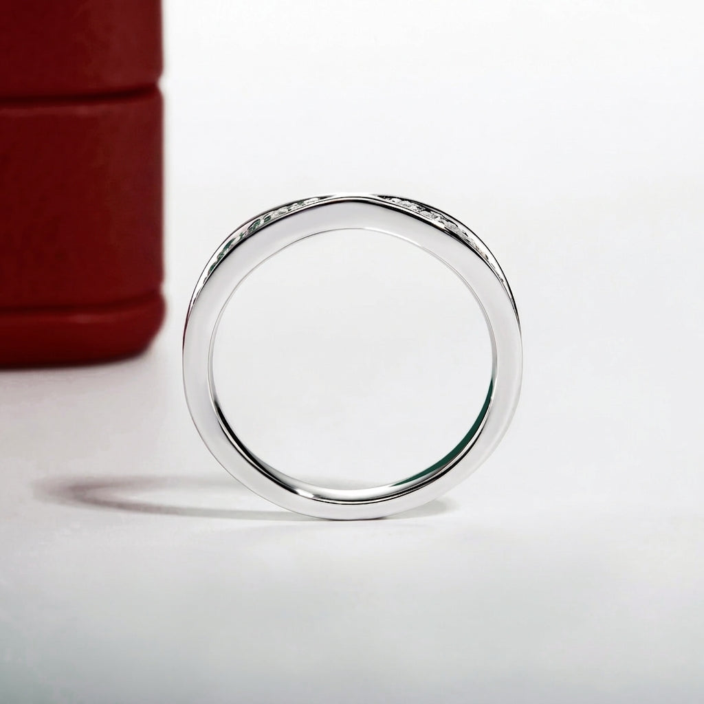 Infini Moissanite Half Eternity Band