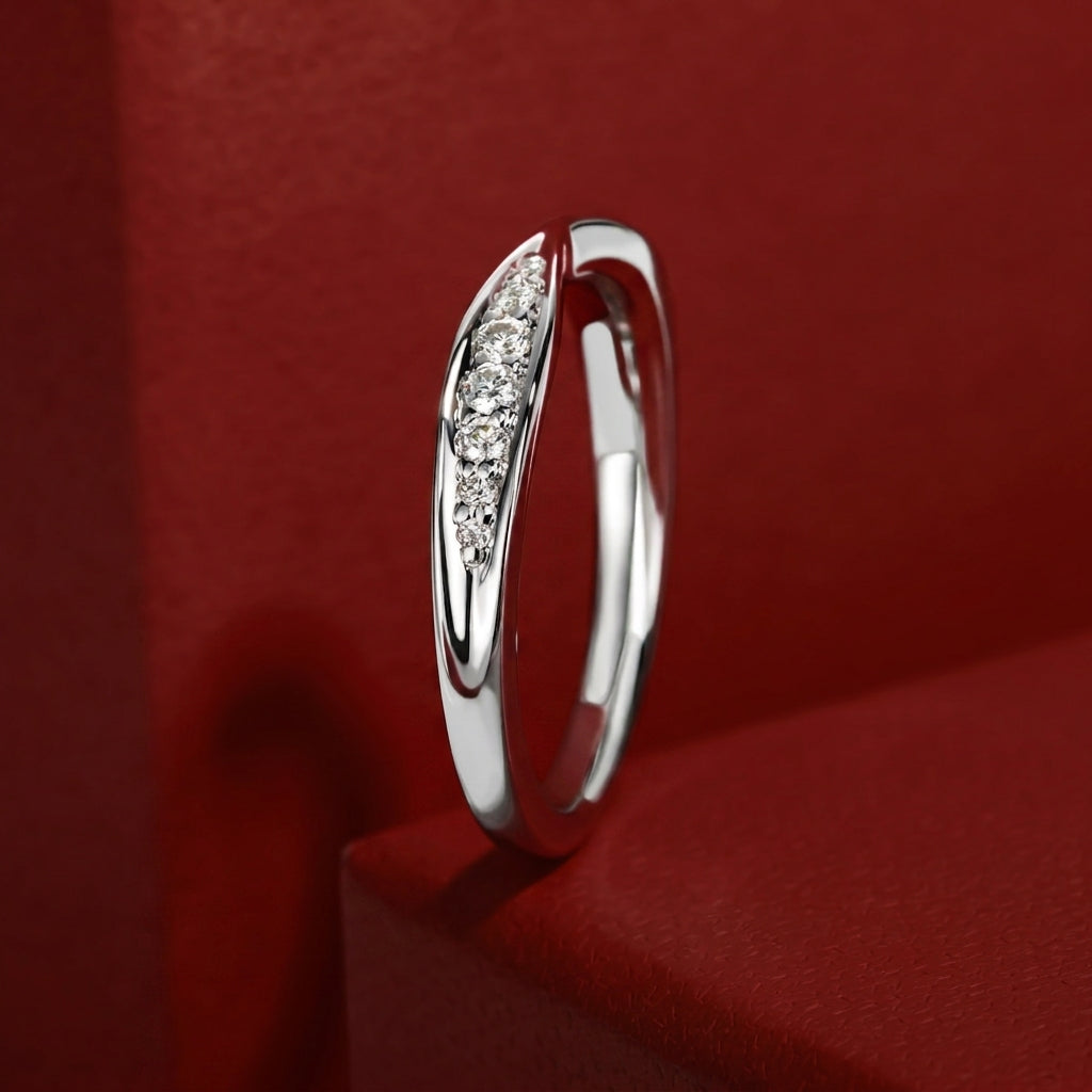 Infini Moissanite Half Eternity Band