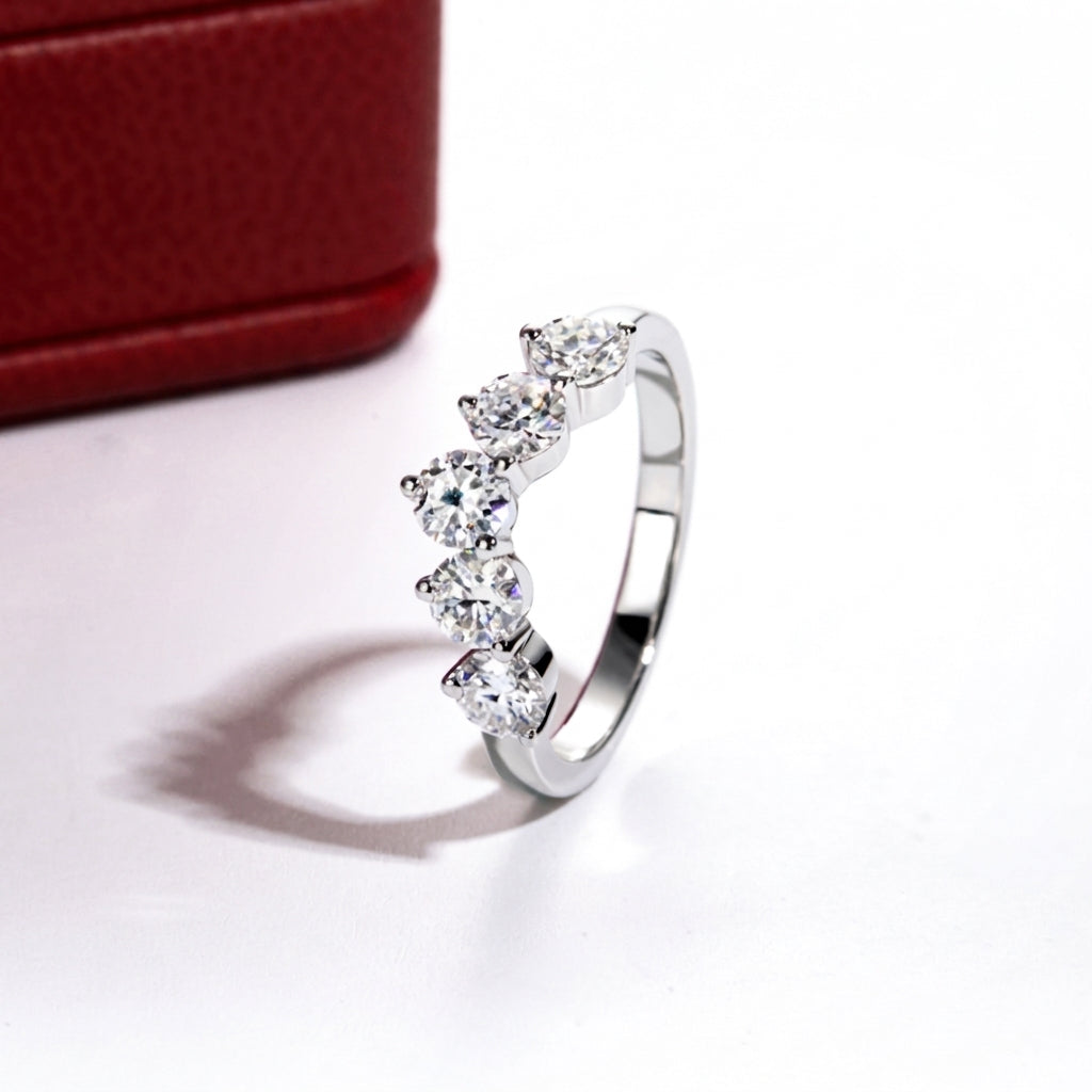Union Moissanite Half Eternity Band