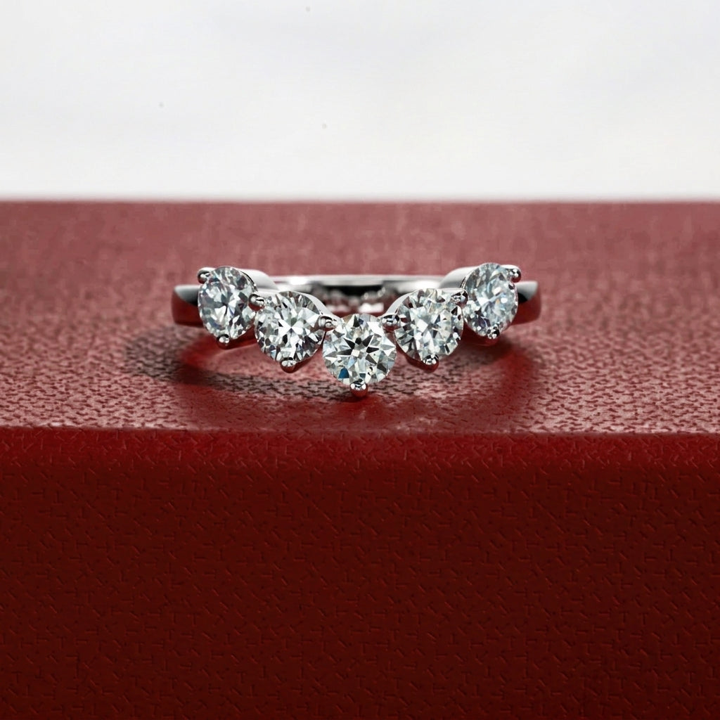 Union Moissanite Half Eternity Band