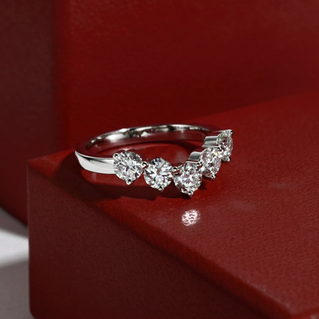 Union Moissanite Half Eternity Band
