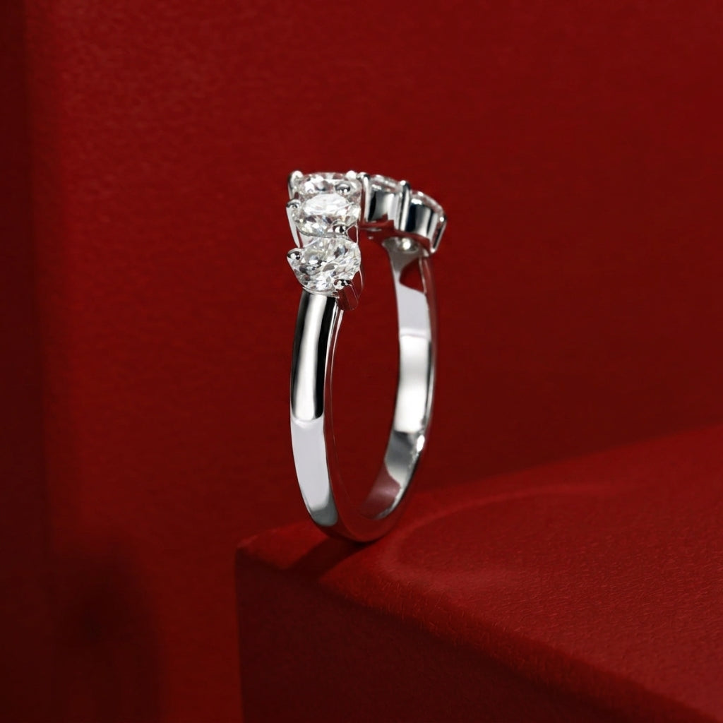 Union Moissanite Half Eternity Band