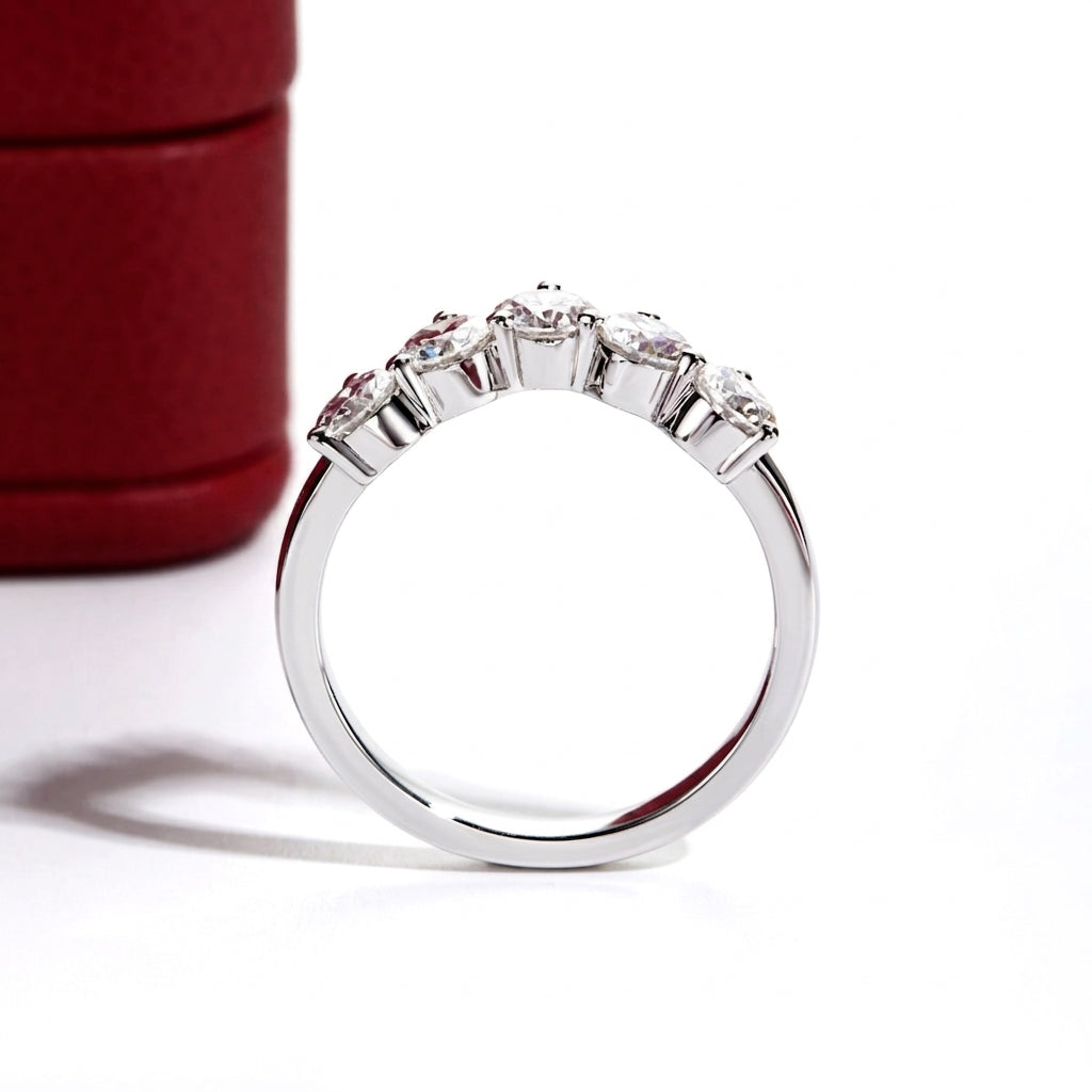 Union Moissanite Half Eternity Band