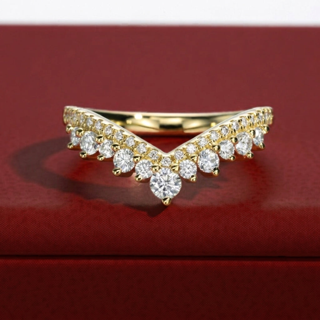 Imperial Moissanite Half Eternity Band
