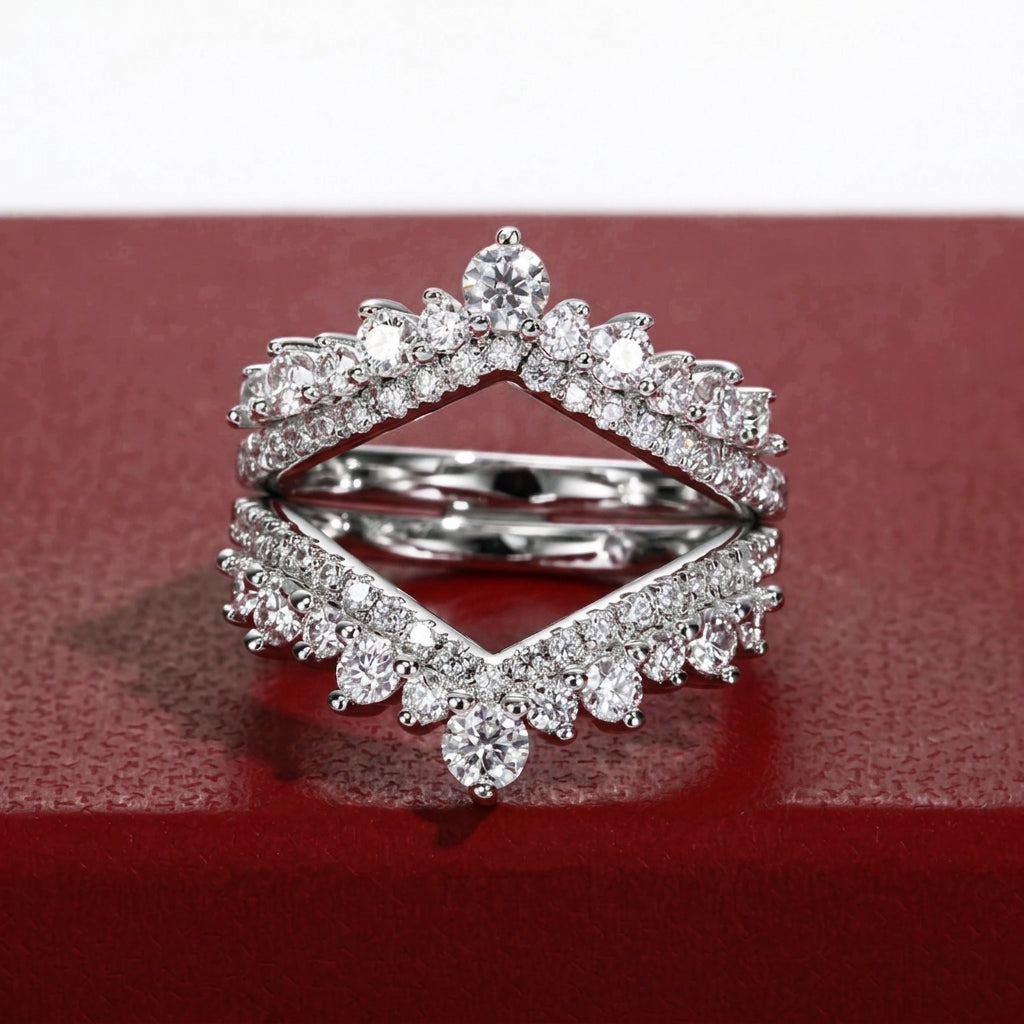 Imperial Moissanite Half Eternity Band
